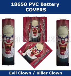 Evil Clown 18650 battery wraps